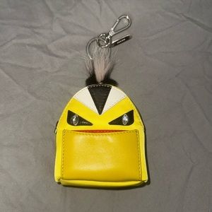 Fendi Monster Bag Charm Yellow